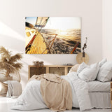 Paul Sinus Wandbild 120x80cm Segelboot Segelschiff Meer Ozean Horizont Sonnenschein