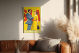 Paul Sinus Wandbild in 40x60cm The Selling Weeks – Vintage Business Couple im Retro-Stil, stilvolle Illustration in leuchtenden Farben