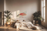 Sinus Art Wandbild 120x80cm Zwei Koi-Fische in traditioneller japanischer Darstellungsweise als Symbol für Harmonie und Ruhe