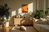 Paul Sinus Kunstdruck 40x60cm Sunset Harbor – Segelboote bei Sonnenuntergang im goldenen Abendlicht auf ruhigem Wasser