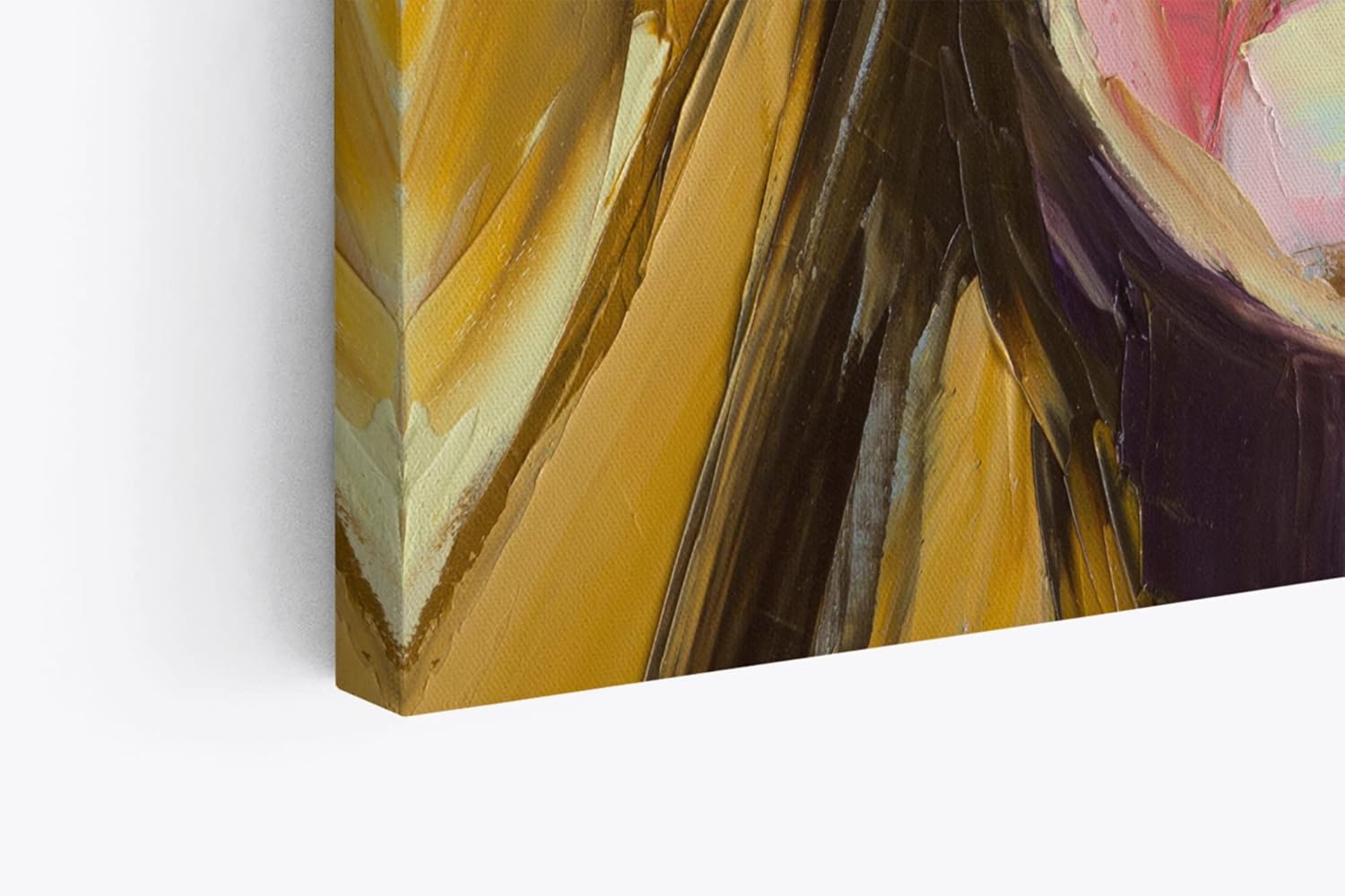 Wandbild 120x80cm Porträt einer jungen Frau Kunstvoll Farbenfroh Abstrakt