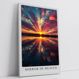 Paul Sinus Leinwandbild 60x90cm Mirror of Heaven strahlender Sonnenuntergang himmlische Reflexion spektakuläres Lichtspiel Naturwunder