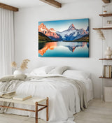 Paul Sinus Wandbild 120x80cm Schweizer Alpen Berggipfel Berge See Bergsee Schneegipfel