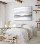 Paul Sinus Wandbild 120x80cm Berglandschaft Berge Gebirge Wolken Nebel Grau