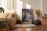 Paul Sinus Wandbild in 40x60cm The Awakening Tree – Künstlerische Naturdarstellung in sanften Violettund Grüntönen