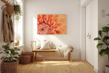 Sinus Art Wandbild 120x80cm Elegante Blütenkomposition in Apricot mit weichen Übergängen und lebendiger Struktur