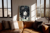 Paul Sinus Wandbild in 40x60cm Cosmic Afro stilvolles Porträt einer Frau mit Afro voller Sterne und kosmischen Elementen