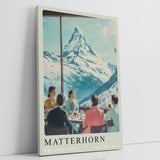 Paul Sinus Leinwandbild 60x90cm Leinwandbild Matterhorn Alpenpanorama luxuriöse Eleganz stilvolle Berglandschaft Retro Ästhetik exklusiver Genuss