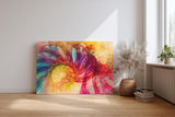 Sinus Art Wandbild 120x80cm Die floralen Linien und Farbverläufe erzeugen einen frischen lebendigen Eindruck im Raum