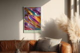 Paul Sinus Wandbild in 40x60cm The Liquid Prism – abstraktes Farbmotiv mit regenbogenfarbenem Glanz und fließender Struktur für moderne Raumgestaltung