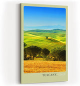 Paul Sinus Kunstdruck 40x60cm Tuscany – sanfte Hügel der Toskana im goldgrünen Sommerlicht