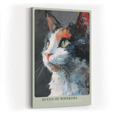 Paul Sinus Wandbild in 40x60cm Queen of Whiskers – ausdrucksstarkes Katzenportrait in moderner Bilder für elegante Raumgestaltung