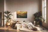 Sinus Art Wandbild 120x80cm Stimmungsvolle Abendstimmung in den Alpen – warm, beruhigend und majestätisch