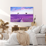 Paul Sinus Wandbild 120x80cm Lavendelfeld Lavendel Violett Landschaft Blumenfeld