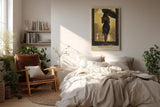 Paul Sinus Wandbild in 40x60cm Woman in Black – elegante Frau im schwarzen Kleid bei Regen, stimmungsvoll inszeniert für moderne Wohnräume
