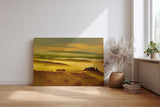 Sinus Art Wandbild 120x80cm Malerische Landschaft der Toskana mit Nebelfeldern und Sonnenlicht – beruhigend und träumerisch