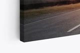 Paul Sinus Wandbild 120x80cm Straße Sonnenuntergang Berge Landschaft Sonnenstrahlen
