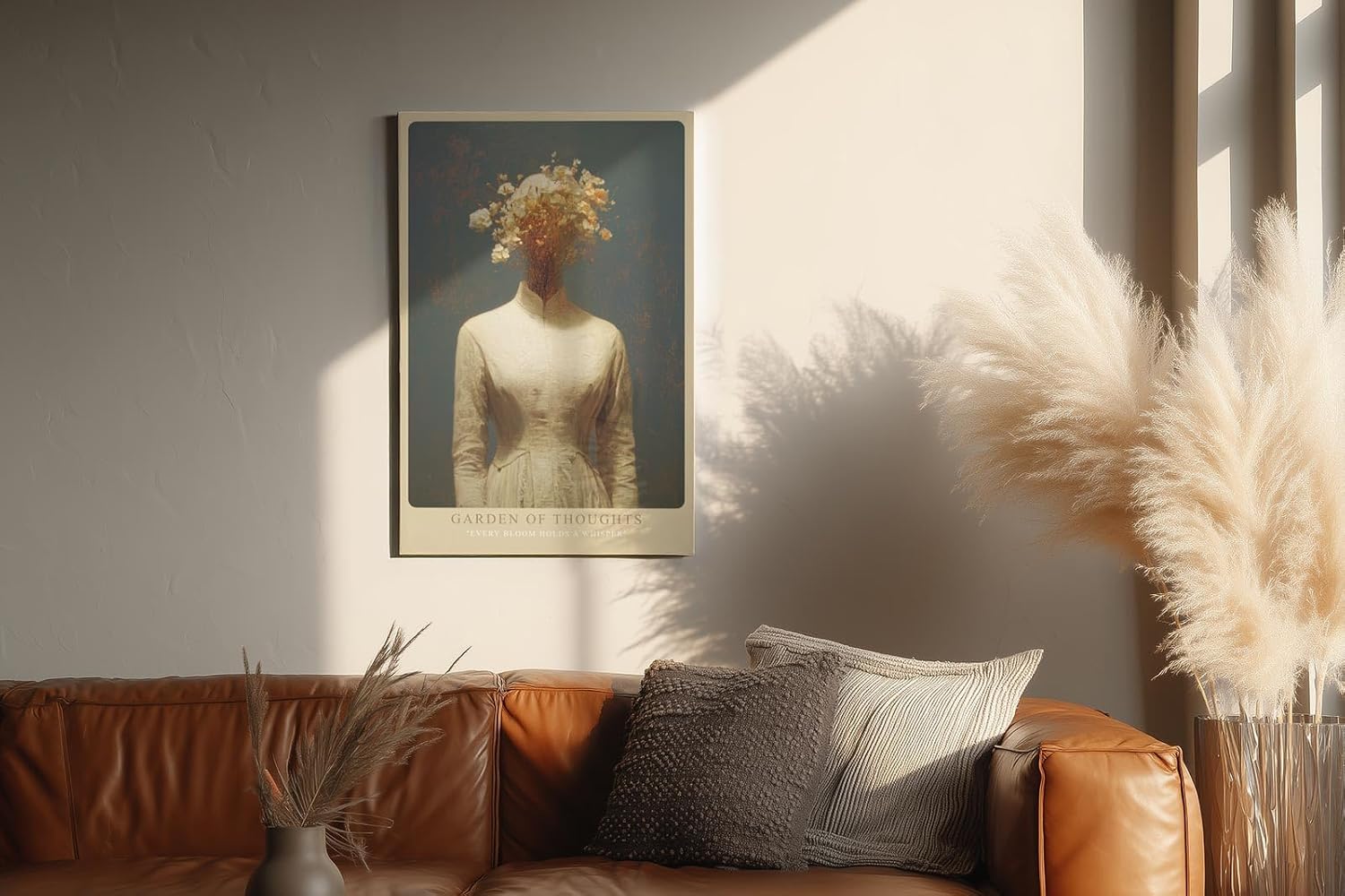 Paul Sinus Wandbild in 40x60cm Garden of Thoughts – Poetische Kunst mit zarten Blüten als Sinnbild für Gedankenvielfalt