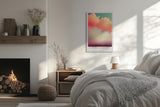 Paul Sinus Leinwandbild 80x120cm verträumte Wolkenformation in leuchtenden Pastelltönen, faszinierende Wandkunst mit surrealem Farbverlauf