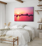 Paul Sinus Wandbild 120x80cm Thailand Inseln Sonnenuntergang Schiffe Boote Meer