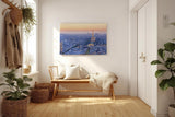 Sinus Art Wandbild 120x80cm Der leuchtende Eiffelturm inmitten der Stadt sorgt für Eleganz und Fernweh im Raum