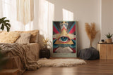Paul Sinus Wandbild in 40x60cm Triangle of Sight Geometrisches Auge im goldenen Dreieck