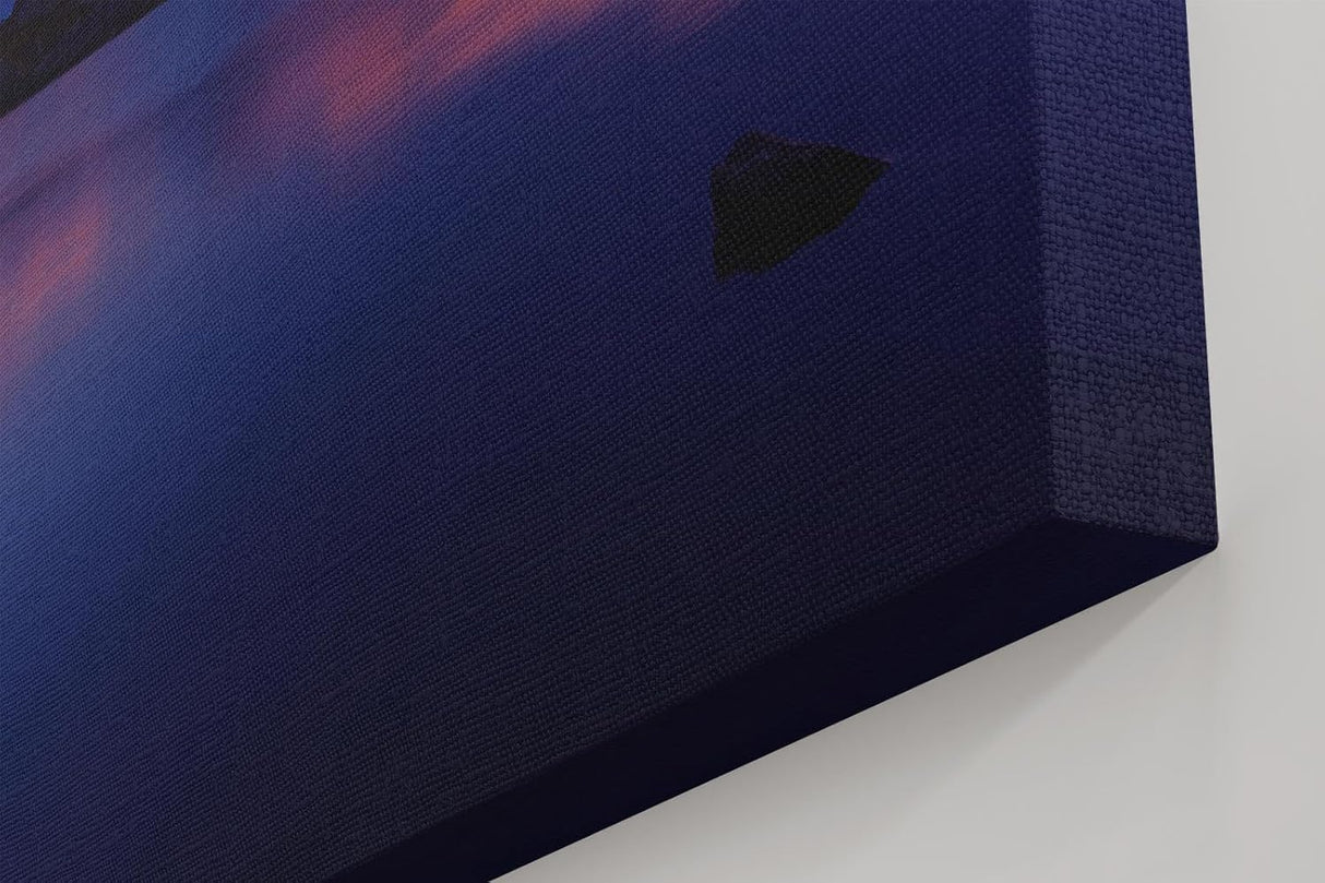 Sinus Art Wandbild 120x80cm Spektakuläre Alpenkulisse mit reflektierendem Wasser und leuchtenden Bergspitzen