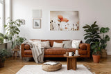Sinus Art Wandbild 120x80cm Filigrane Mohnblumen vor hellem Hintergrund in minimalistischem Stil – leicht und poetisch