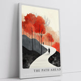 Paul Sinus Leinwandbild 40x60cm The Path Ahead Leinwandbild minimalistische Herbstlandschaft mit wandernder Figur in sanften Farben und poetischer Stimmung