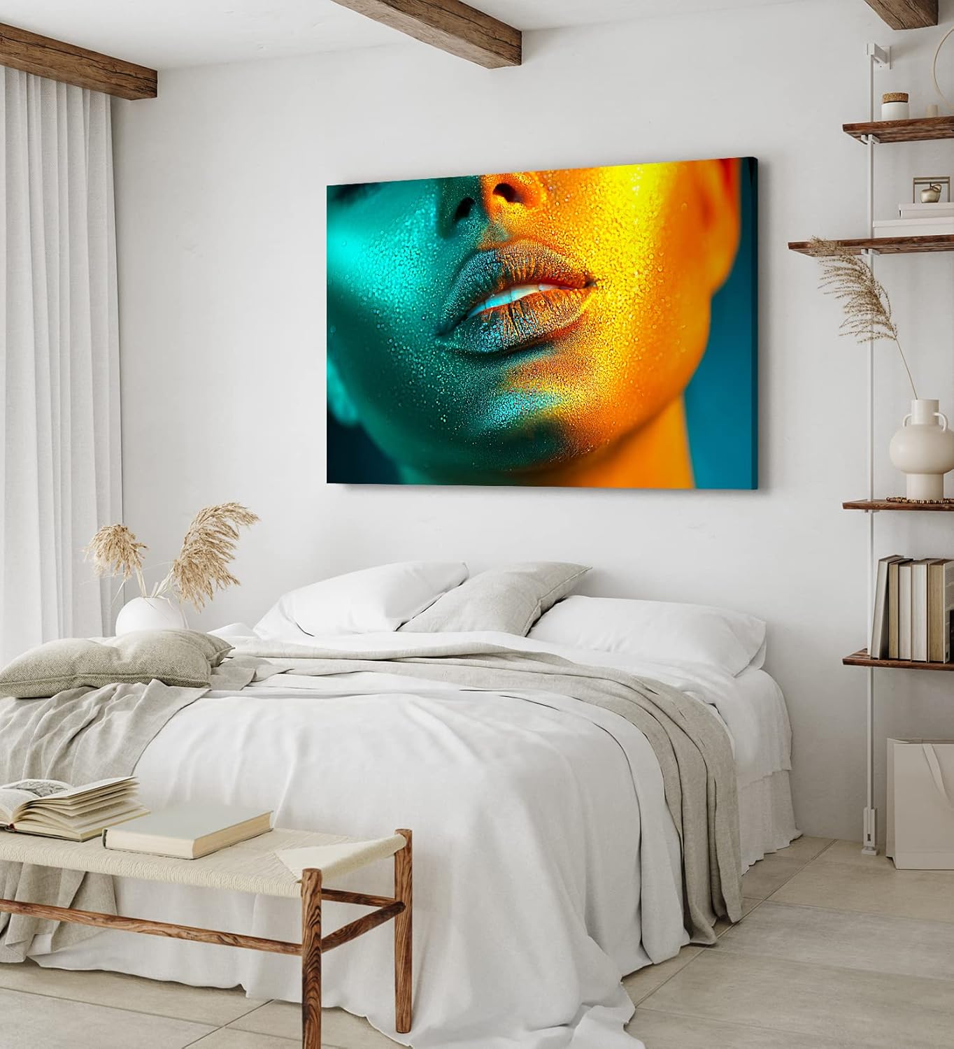 Paul Sinus Wandbild 120x80cm Frauen Lippen Sexy Make Up Porträt Model