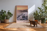 Paul Sinus Kunstdruck 40x60cm Misted Shore – stimmungsvolle Küstenlandschaft mit Felsen im Nebel und sanftem Licht