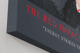 Paul Sinus Wandbild in 40x60cm The Red Impact – Dynamisches abstraktes Kunstwerk mit rotem Akzent und kreisförmiger Komposition