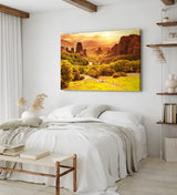 Paul Sinus Wandbild 120x80cm Meteora Kloster Griechenland Steinsäulen Landschaft Berge