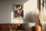 Paul Sinus Wandbild in 40x60cm Fly With Me, Darling – Pin-up-Pilotin im Cockpit mit Lederjacke und Fliegerbrille