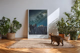 Paul Sinus Kunstdruck 40x60cm Dolomiten bei Nacht – majestätische Felswände unter dem Sternenhimmel Italiens
