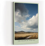 Paul Sinus Wandbild in 40x60cm toskanische Felder unter imposantem Himmel – mediterranes Landschaftsmotiv für warme Wohnakzente