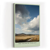 Paul Sinus Wandbild in 40x60cm toskanische Felder unter imposantem Himmel – mediterranes Landschaftsmotiv für warme Wohnakzente