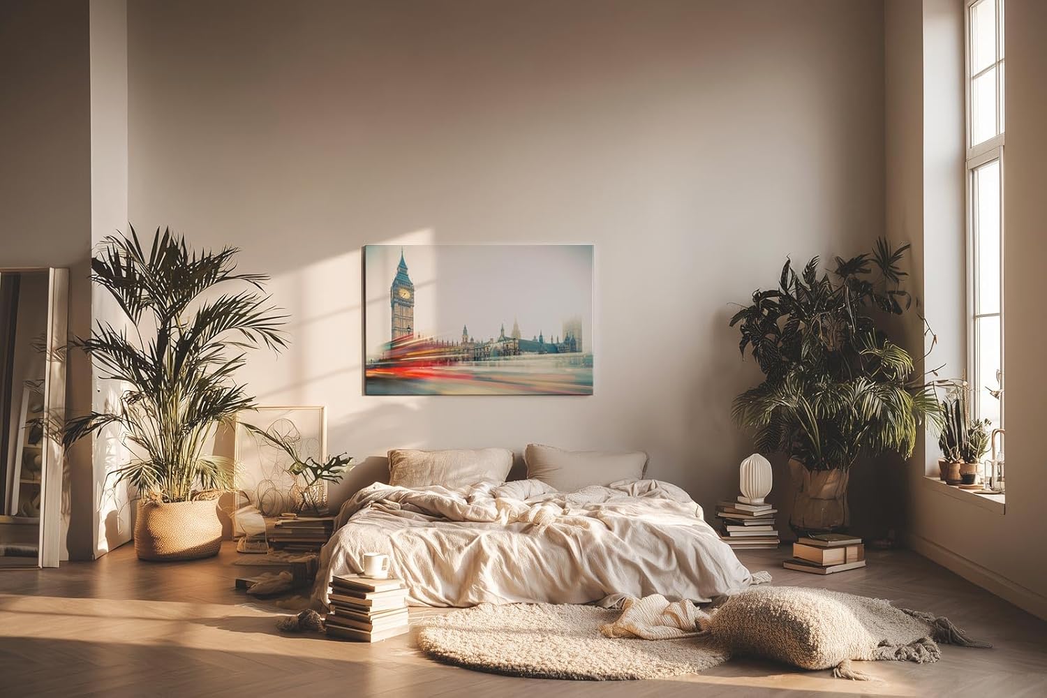 Sinus Art Wandbild 120x80cm Fotografisches London-Motiv mit Bewegungseffekt für urbanes Raumgefühl