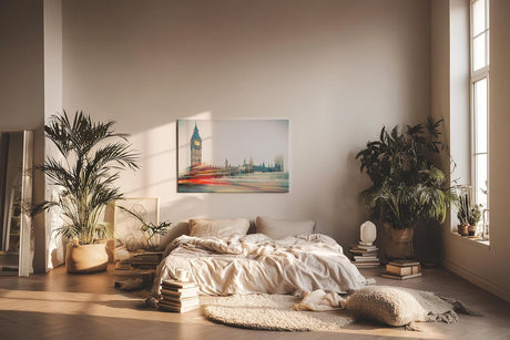 Sinus Art Wandbild 120x80cm Fotografisches London-Motiv mit Bewegungseffekt für urbanes Raumgefühl