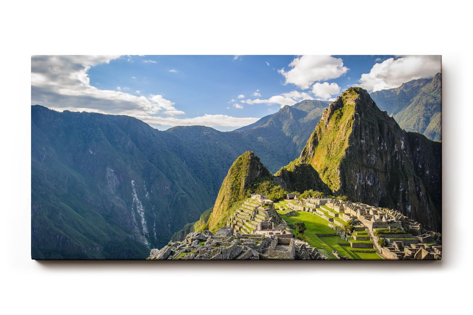 Sinus Art Wandbild 120x80cm Faszinierender Blick auf Machu Picchu mit majestätischer Andenlandschaft