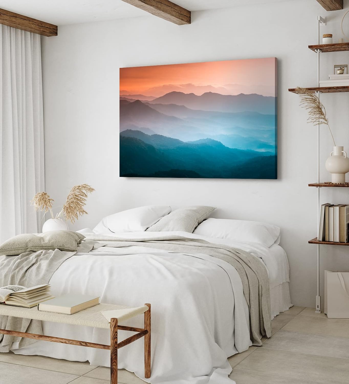 Paul Sinus Wandbild 120x80cm Berge Gebirge Bergkette Himmel Wolken