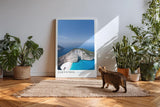 Paul Sinus Kunstdruck 40x60cm Zakynthos Griechenland Strand Meer Aussicht Urlaub Blau