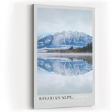 Paul Sinus Kunstdruck 40x60cm Bavarian Alps Germany Bergsee Spiegelung Alpen Natur Himmel Schnee