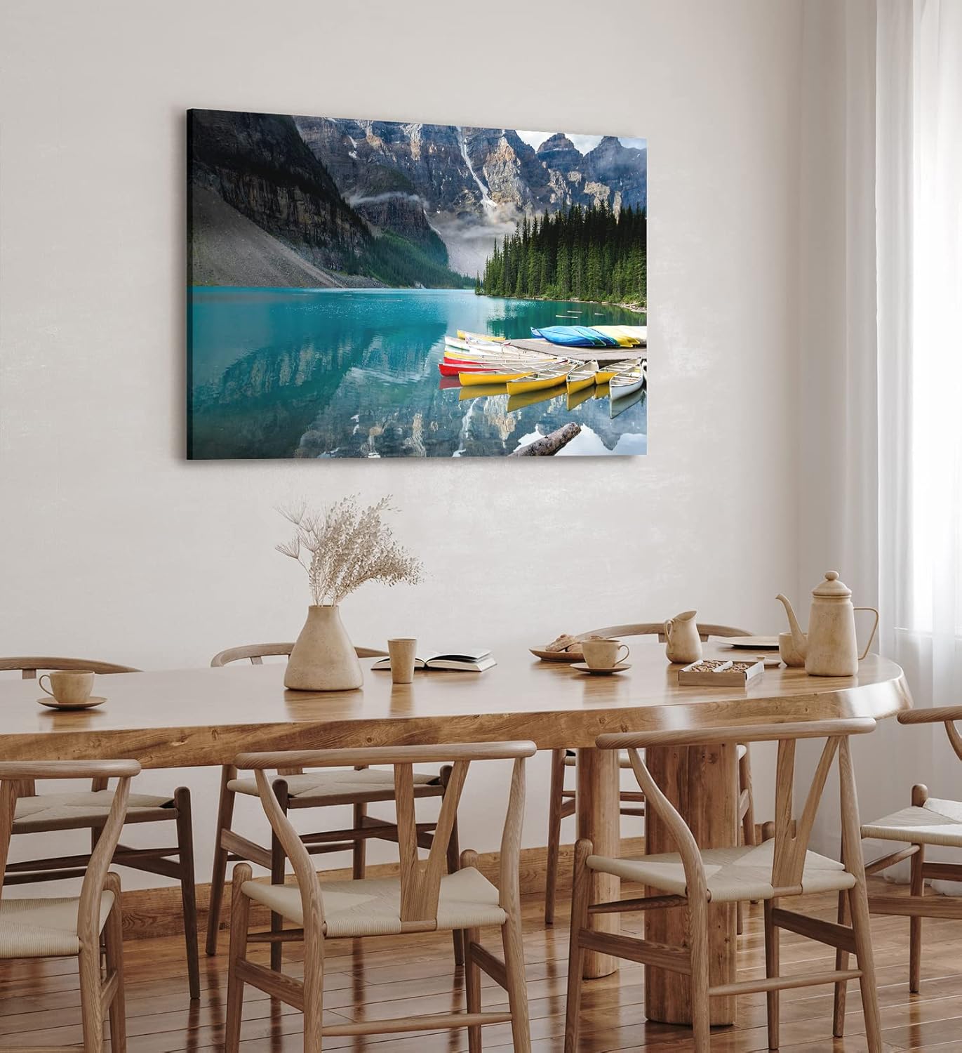 Paul Sinus Wandbild 120x80cm Banff-Nationalpark Kanada Kanus Bergsee Berge