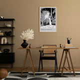 Paul Sinus Leinwandbild 40x60cm Parisian Dream verträumte Frau mit Eiffelturm stilvoll elegant romantisch schwarz-weiß Illustration Paris