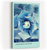 Paul Sinus Kunstdruck 40x60cm Agave Naturstruktur stachelig Pflanze Makro blau Armored Bloom