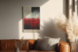 Paul Sinus Wandbild in 40x60cm The Order Within Chaos – Ausdrucksstarkes Kunstwerk mit klaren Farbblöcken und vertikaler Linienstruktur