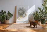 Paul Sinus Kunstdruck 40x60cm Orbital Ghosts Kreise Weiß Grau Dynamik Abstraktion Bewegung