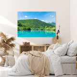 Paul Sinus Wandbild 120x80cm Slowenien Modrej See Berge Natur Grün blauer Himmel