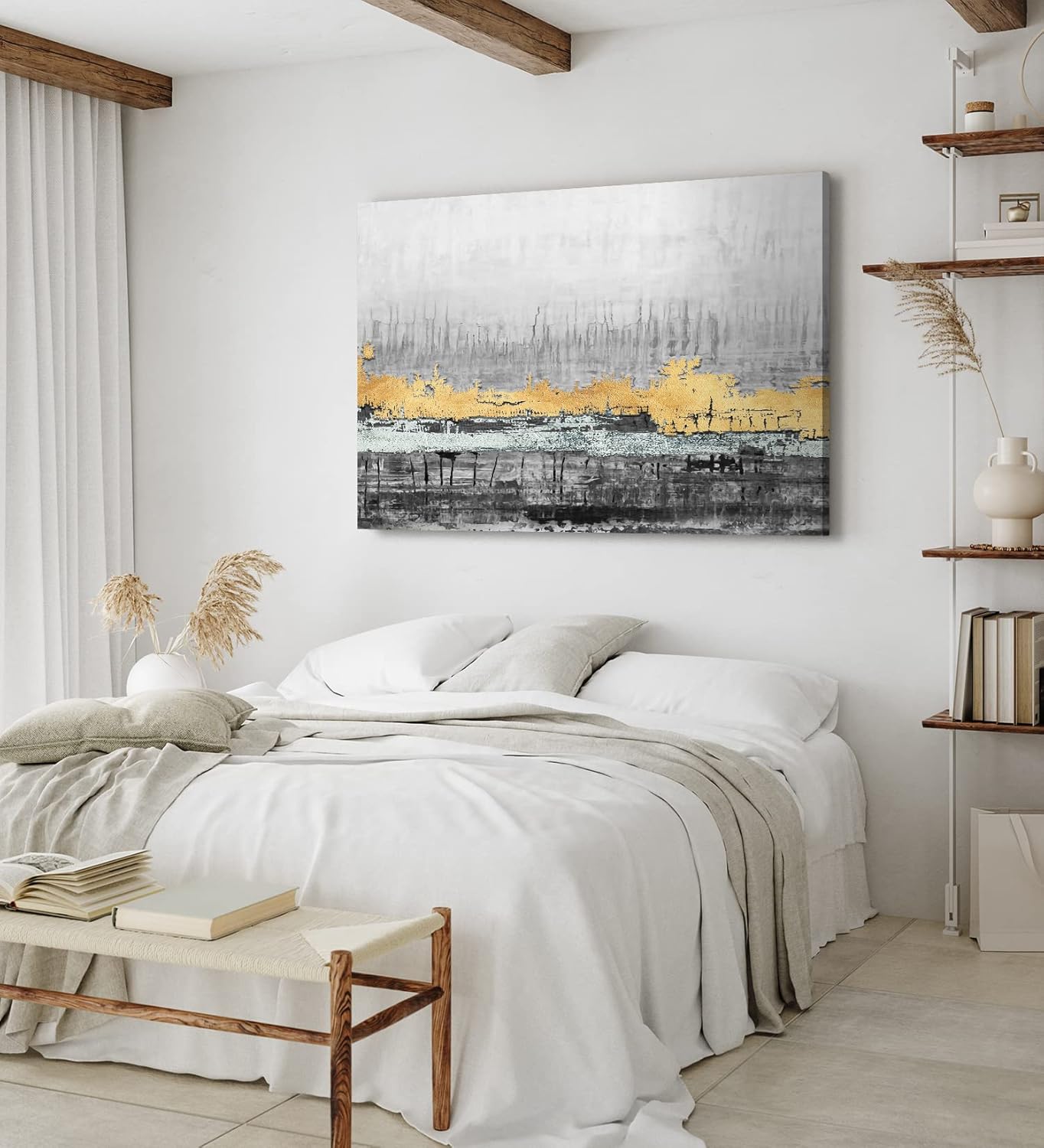 Paul Sinus Wandbild 120x80cm Abstrakte Struktur Risse Kratzer alte Farben Modern
